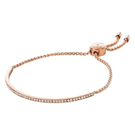 michael kors reade rose gold diamond silicone slider bracelet|Women's Rose Gold Designer Bracelets .